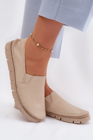 Slip-on modeļa puszābaki Tā irciejka 03512-04 smilšu krāsas