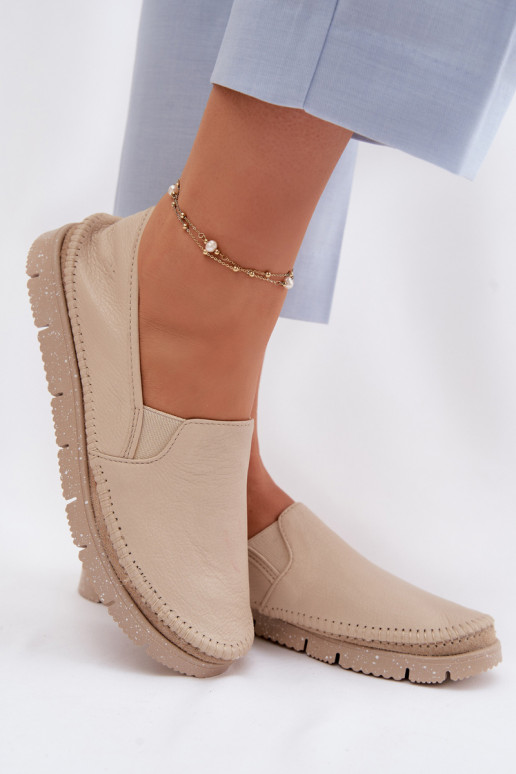 Slip-on modeļa puszābaki Tā irciejka 03512-04 smilšu krāsas