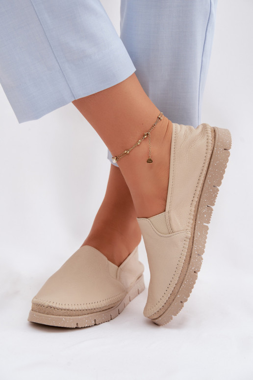 Slip-on modeļa puszābaki Tā irciejka 03512-04 smilšu krāsas