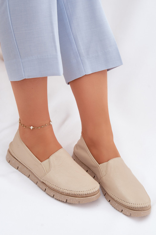 Slip-on modeļa puszābaki Tā irciejka 03512-04 smilšu krāsas