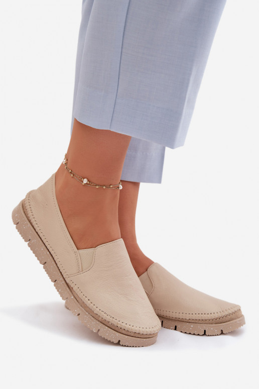 Slip-on modeļa puszābaki Tā irciejka 03512-04 smilšu krāsas