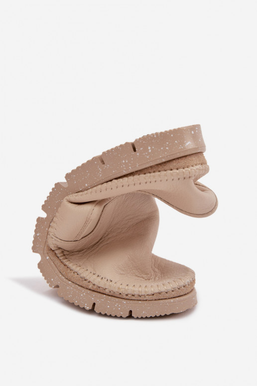 Slip-on modeļa puszābaki Tā irciejka 03512-04 smilšu krāsas