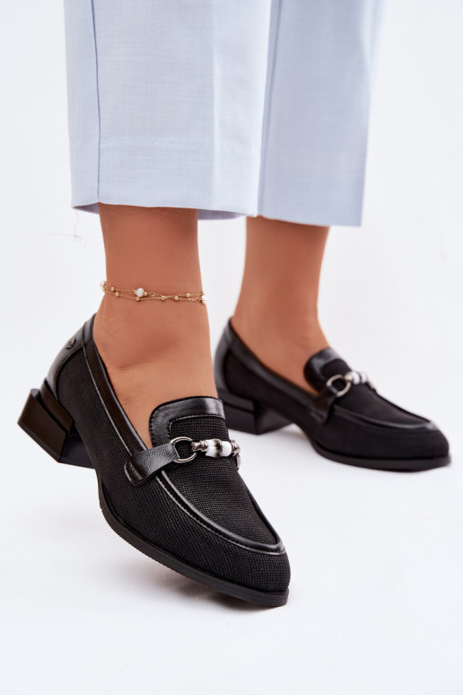 apavi Sieviešu ar papēdi Ar greznu Detalem melnas krāsas Meliva