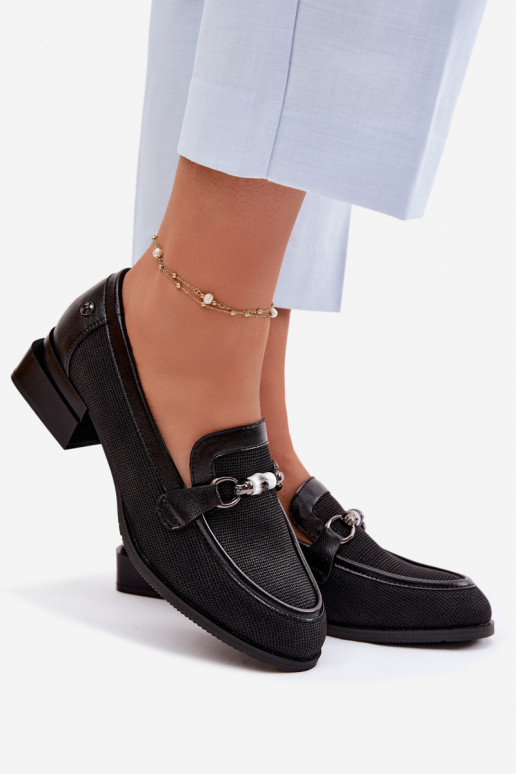 apavi Sieviešu ar papēdi Ar greznu Detalem melnas krāsas Meliva