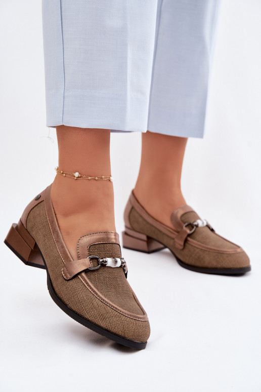 apavi Sieviešu ar papēdi Ar greznu Detalem brūnas krāsas Meliva