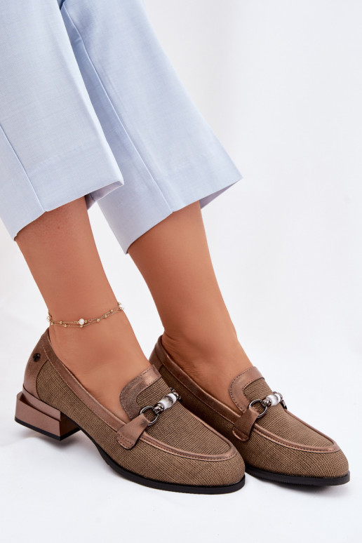 apavi Sieviešu ar papēdi Ar greznu Detalem brūnas krāsas Meliva