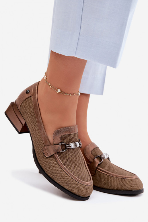 apavi Sieviešu ar papēdi Ar greznu Detalem brūnas krāsas Meliva