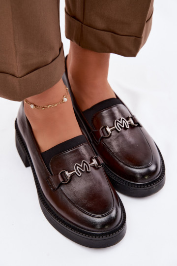 Āda sieviešu mokasīni Ar greznu Detalem Vinceza 39985 CzekoladoIne