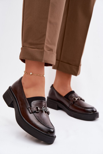 Āda sieviešu mokasīni Ar greznu Detalem Vinceza 39985 CzekoladoIne 2