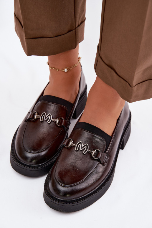 Āda sieviešu mokasīni Ar greznu Detalem Vinceza 39985 CzekoladoIne