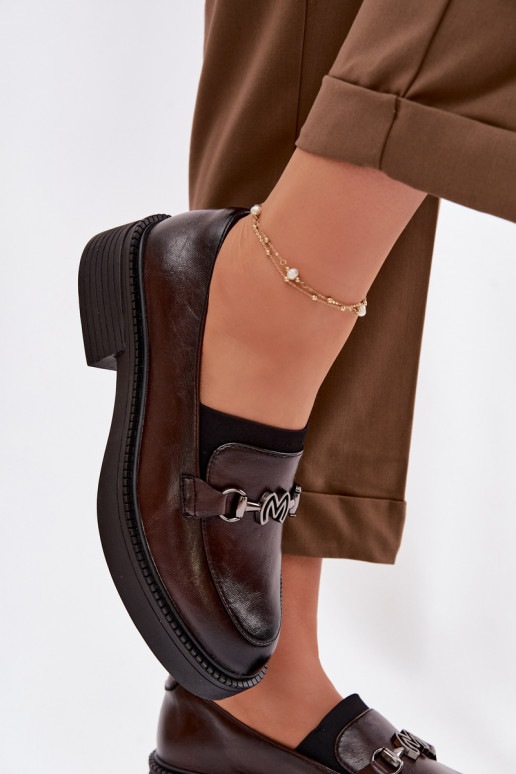 Āda sieviešu mokasīni Ar greznu Detalem Vinceza 39985 CzekoladoIne