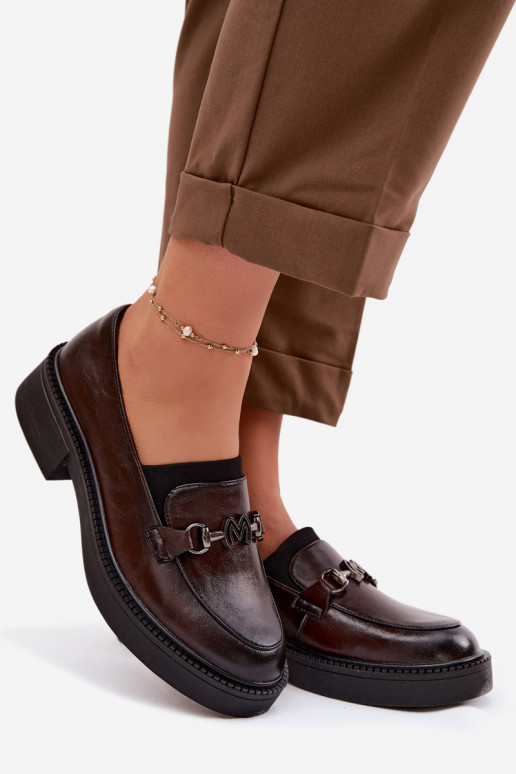 Āda sieviešu mokasīni Ar greznu Detalem Vinceza 39985 CzekoladoIne