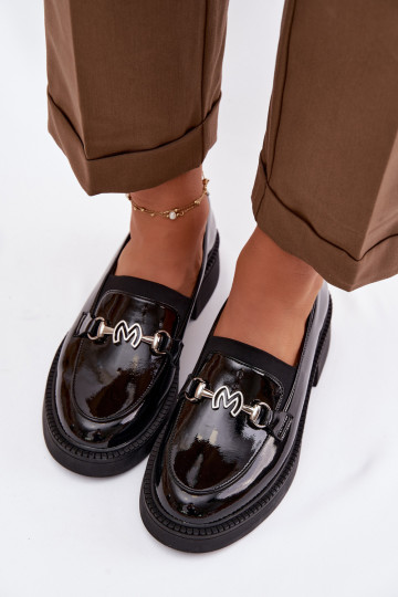 Āda Lakoti mokasīni Sieviešu Ar greznu Detalem Vinceza 39985 melnas krāsas