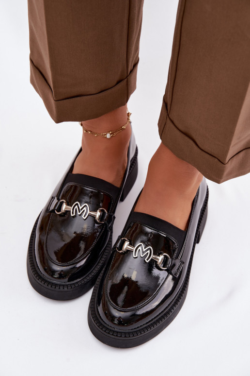 Āda Lakoti mokasīni Sieviešu Ar greznu Detalem Vinceza 39985 melnas krāsas