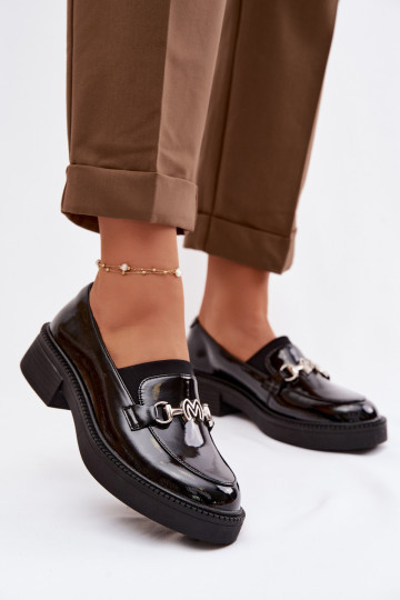 Āda Lakoti mokasīni Sieviešu Ar greznu Detalem Vinceza 39985 melnas krāsas 2