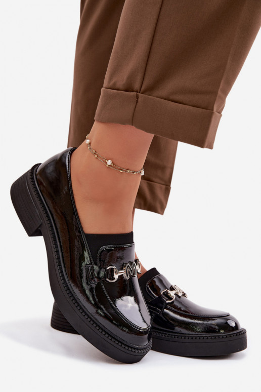 Āda Lakoti mokasīni Sieviešu Ar greznu Detalem Vinceza 39985 melnas krāsas