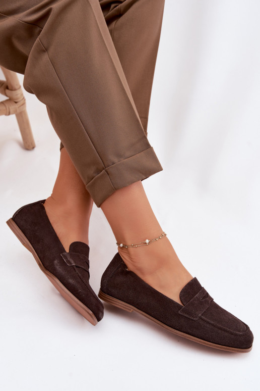 MokasīniIeslēgtsturalnego zamšādasu Vinceza 18122 CzekoladoIne