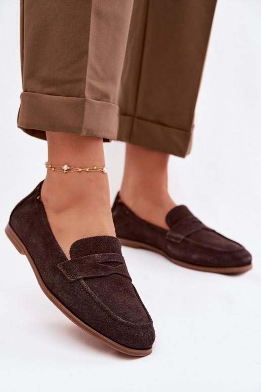 MokasīniIeslēgtsturalnego zamšādasu Vinceza 18122 CzekoladoIne