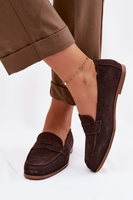 MokasīniIeslēgtsturalnego zamšādasu Vinceza 18122 CzekoladoIne