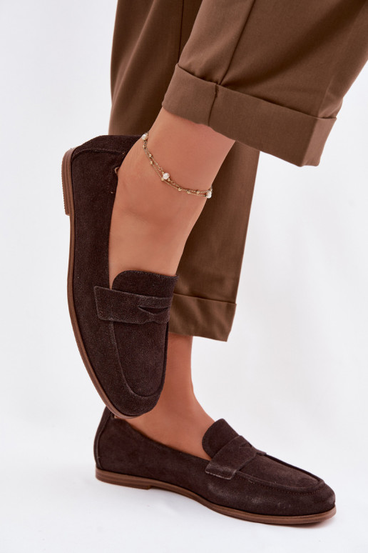 MokasīniIeslēgtsturalnego zamšādasu Vinceza 18122 CzekoladoIne