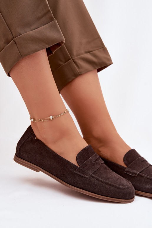 MokasīniIeslēgtsturalnego zamšādasu Vinceza 18122 CzekoladoIne