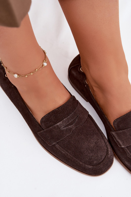 MokasīniIeslēgtsturalnego zamšādasu Vinceza 18122 CzekoladoIne