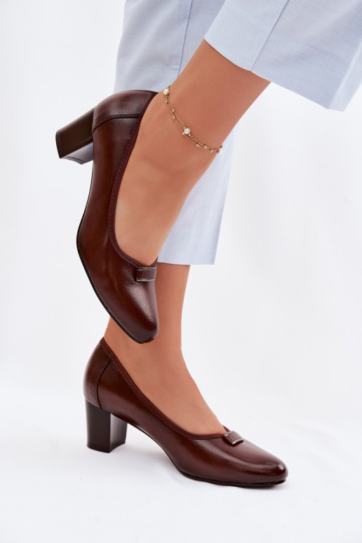 Kurpes ar papēdi Vinceza 58622 brūnas krāsas