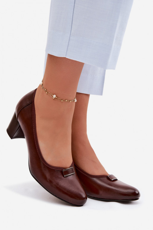 Kurpes ar papēdi Vinceza 58622 brūnas krāsas