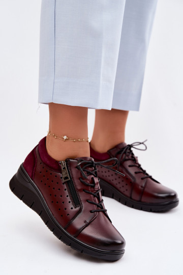 Āda apavi Sieviešu ar platformu Vinceza 39977 bordo krāsas