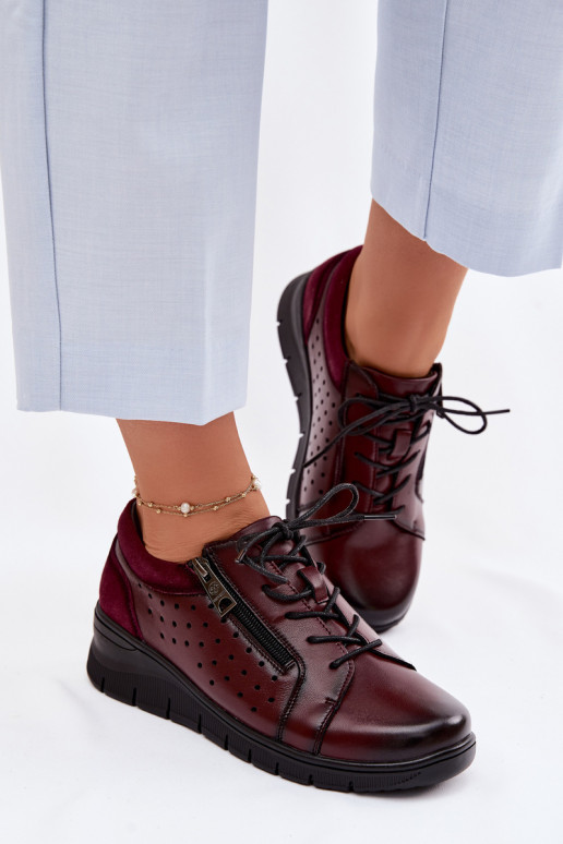 Āda apavi Sieviešu ar platformu Vinceza 39977 bordo krāsas