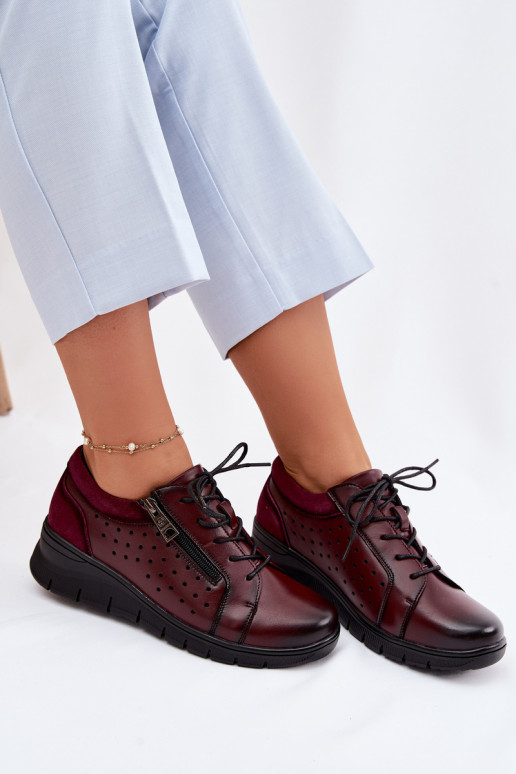 Āda apavi Sieviešu ar platformu Vinceza 39977 bordo krāsas