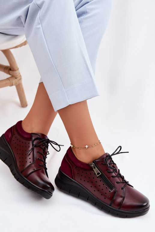 Āda apavi Sieviešu ar platformu Vinceza 39977 bordo krāsas