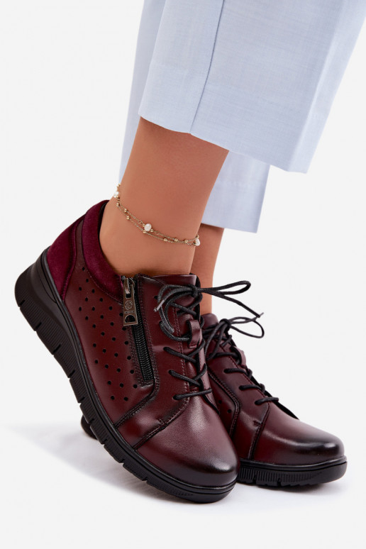 Āda apavi Sieviešu ar platformu Vinceza 39977 bordo krāsas