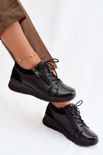 Āda apavi Sieviešu ar platformu Vinceza 39977 melnas krāsas