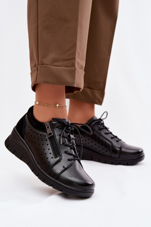 Āda apavi Sieviešu ar platformu Vinceza 39977 melnas krāsas