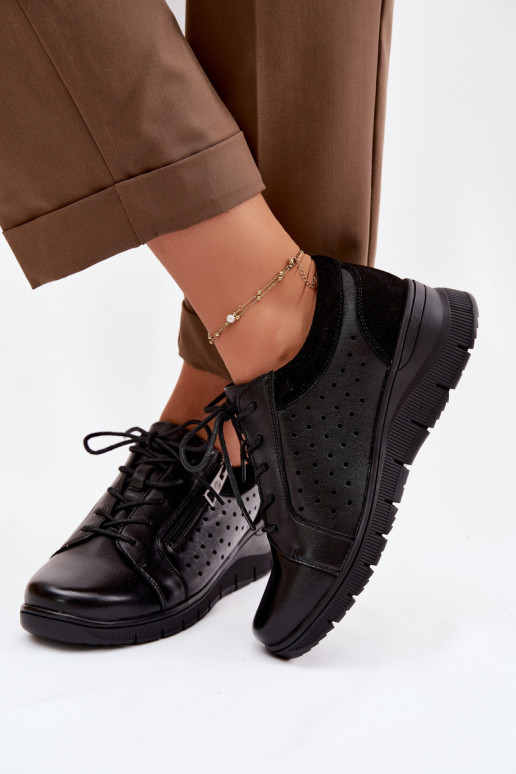 Āda apavi Sieviešu ar platformu Vinceza 39977 melnas krāsas