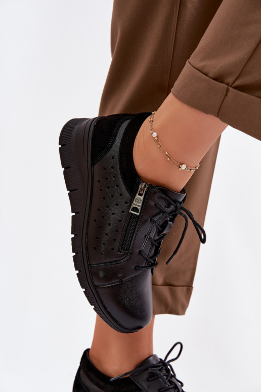 Āda apavi Sieviešu ar platformu Vinceza 39977 melnas krāsas