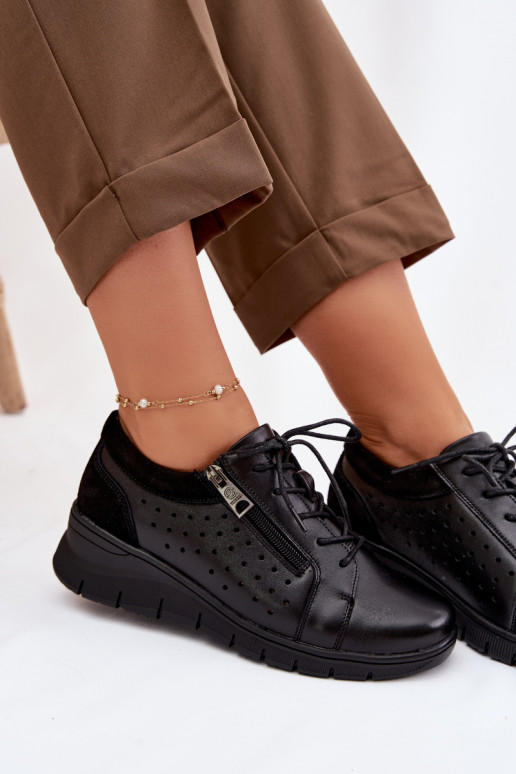 Āda apavi Sieviešu ar platformu Vinceza 39977 melnas krāsas