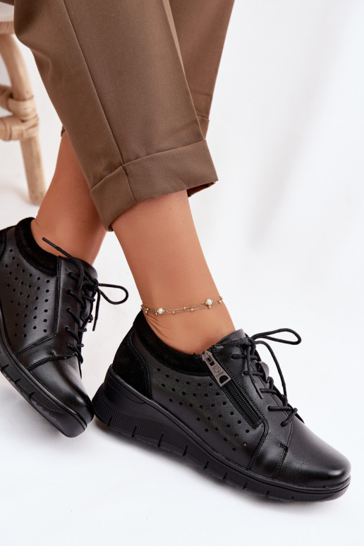 Āda apavi Sieviešu ar platformu Vinceza 39977 melnas krāsas