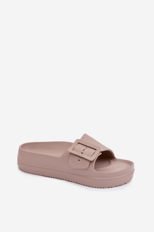 Vieglas čības ar platformu ar sprādzēm Big Star TT274A079 smilšu krāsas