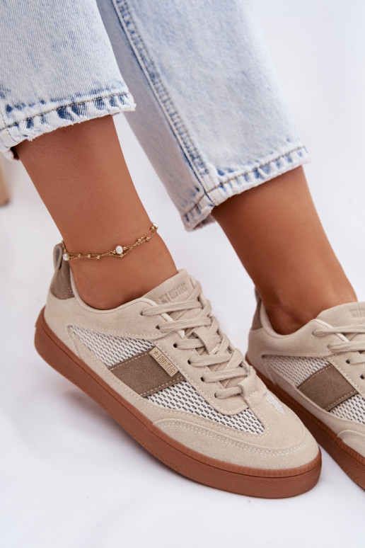 Sneakers modeļa apavi Sieviešu Big Star TT274759 smilšu krāsas