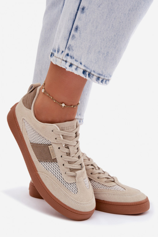 Sneakers modeļa apavi Sieviešu Big Star TT274759 smilšu krāsas