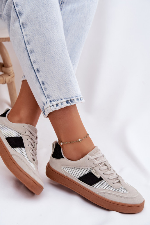 Sneakers modeļa apavi Sieviešu Big Star TT274758 Pelēkas krāsas