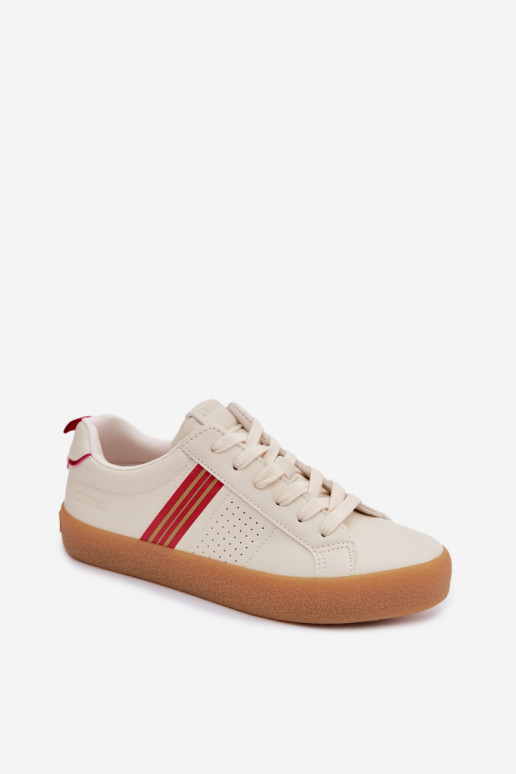 Eko Āda Sneakers modeļa apavi Sieviešu Big Star TT274307 Ziloņkaula krāsas