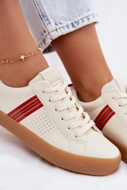 Eko Āda Sneakers modeļa apavi Sieviešu Big Star TT274307 Ziloņkaula krāsas