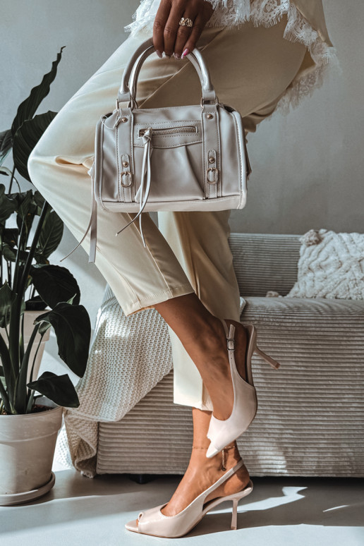 Sieviešu basenes ar papēdi smilšu krāsas Sevina