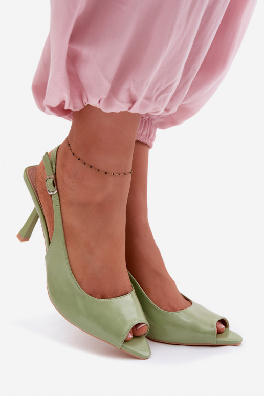 Sieviešu basenes ar papēdi Zaļas krāsas Sevina