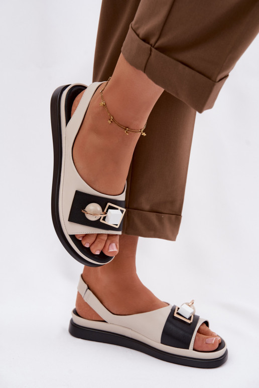 Sieviešu basenes Sieviešu ar ornamentiem D&A GR61-5932 smilšu krāsas