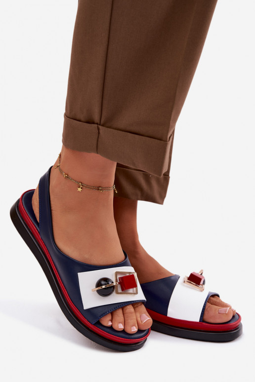 Sieviešu basenes Sieviešu ar ornamentiem D&A GR61-5932 tumši zilas krāsas