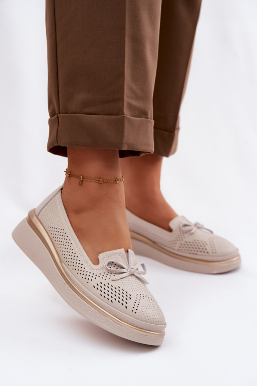 Āda Ažūrs apavi ar platformu S.Barski LR61-7043 smilšu krāsas